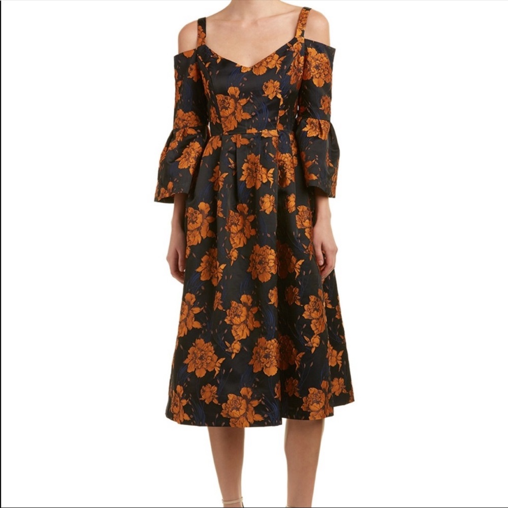 Champagne and Strawberry A-line dress, Large